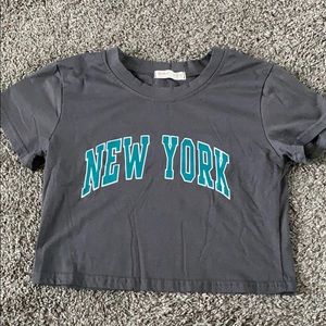 ROMWE New York Crop Top